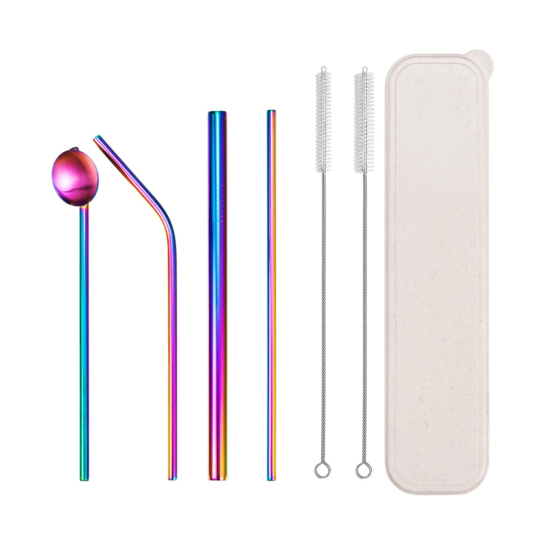 Stainless Steel Straw Set 12
