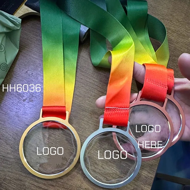 Metal Crystal Medals with Ribbon 5