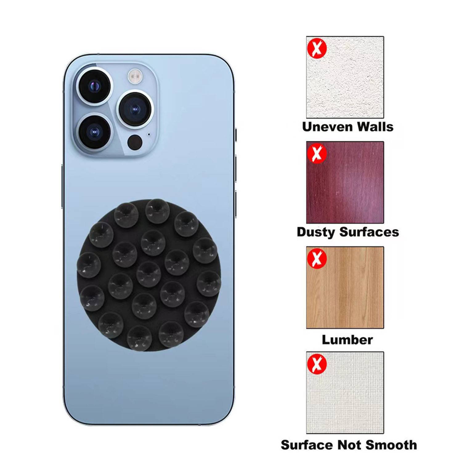 Silicone Suction Phone Mount with Adhesive Backing 4