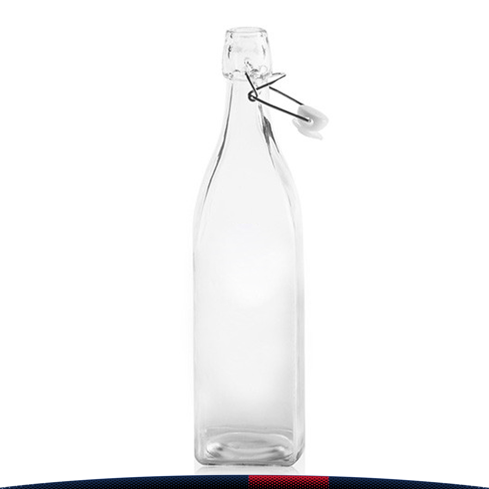 34 oz. Wire Lid Square Glass Carafe 2