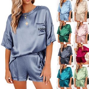 Womens Silk Satin Pajamas Sets 3