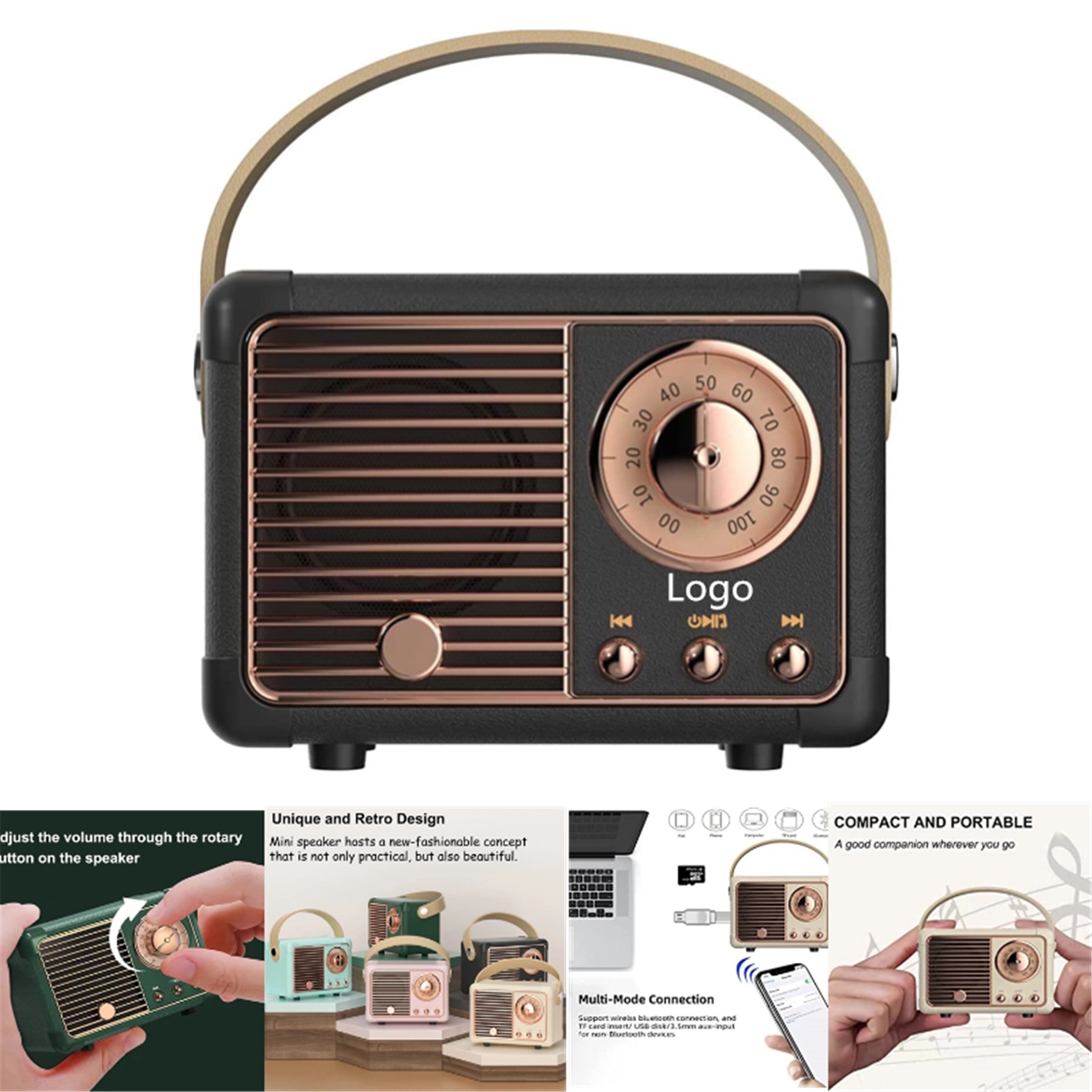 Retro Portable Wireless Bluetooth Speaker 4