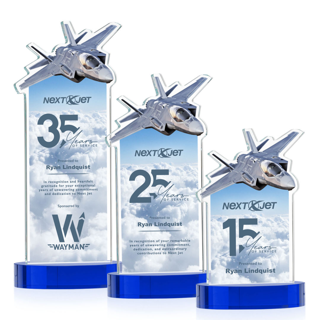 Top Gun VividPrint™ Award on Alberton Base - Blue