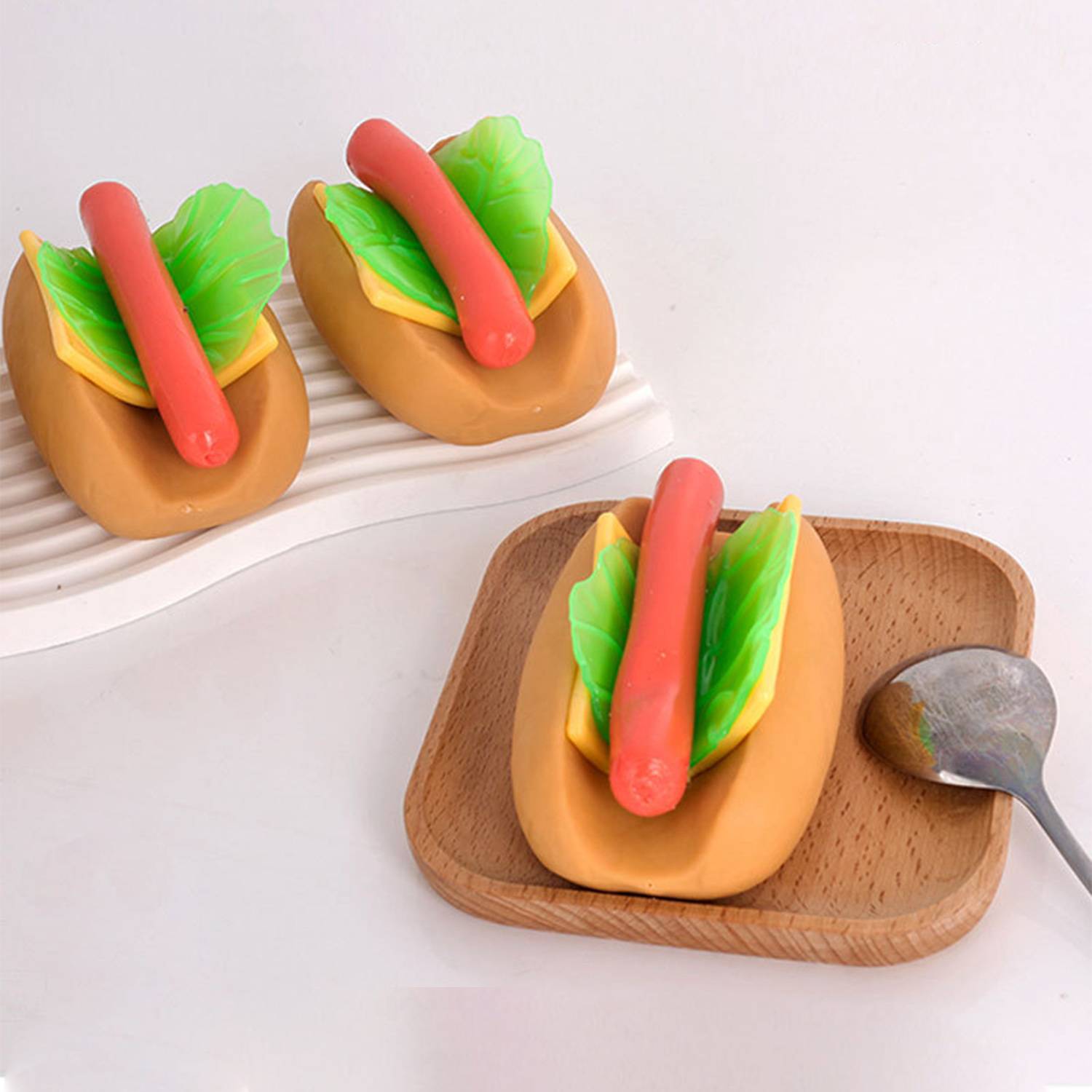 TPR Hot Dog Stress Reliver Toy 4