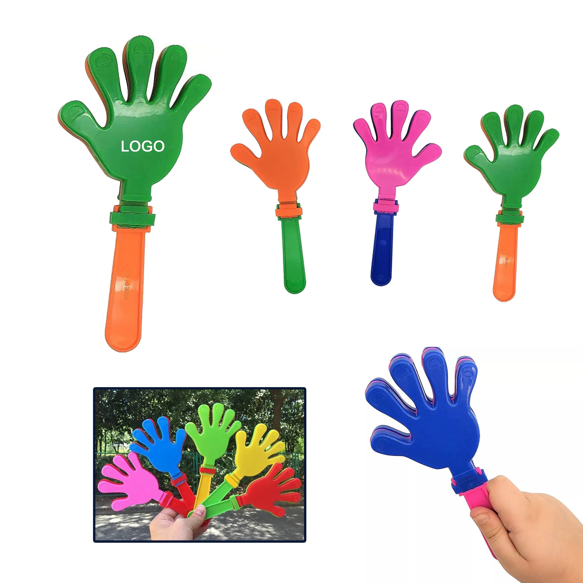 Large Plastic Hand Clappers 11" L x 5.5" W 7