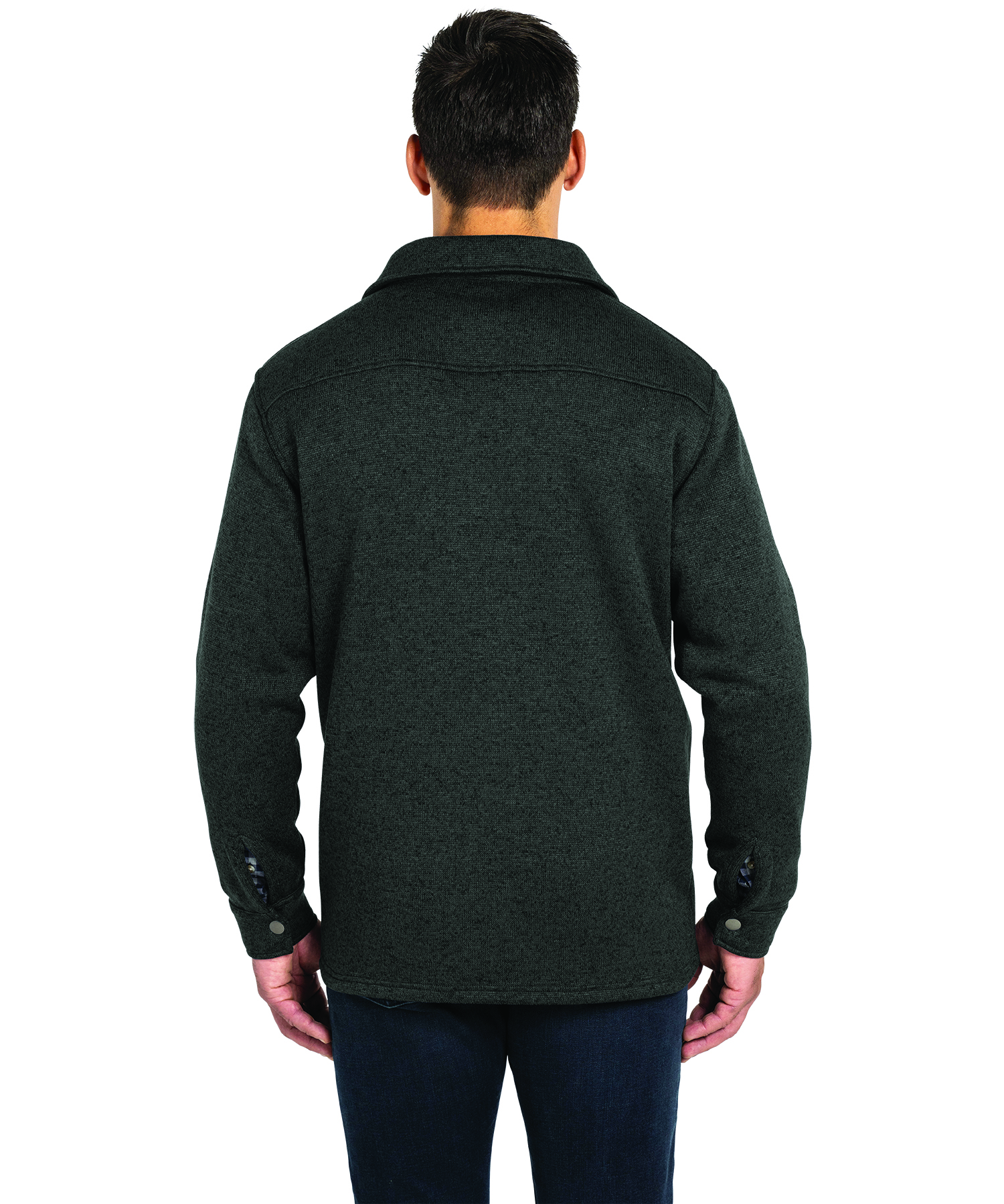 Heathered Fleece Snap Shacket