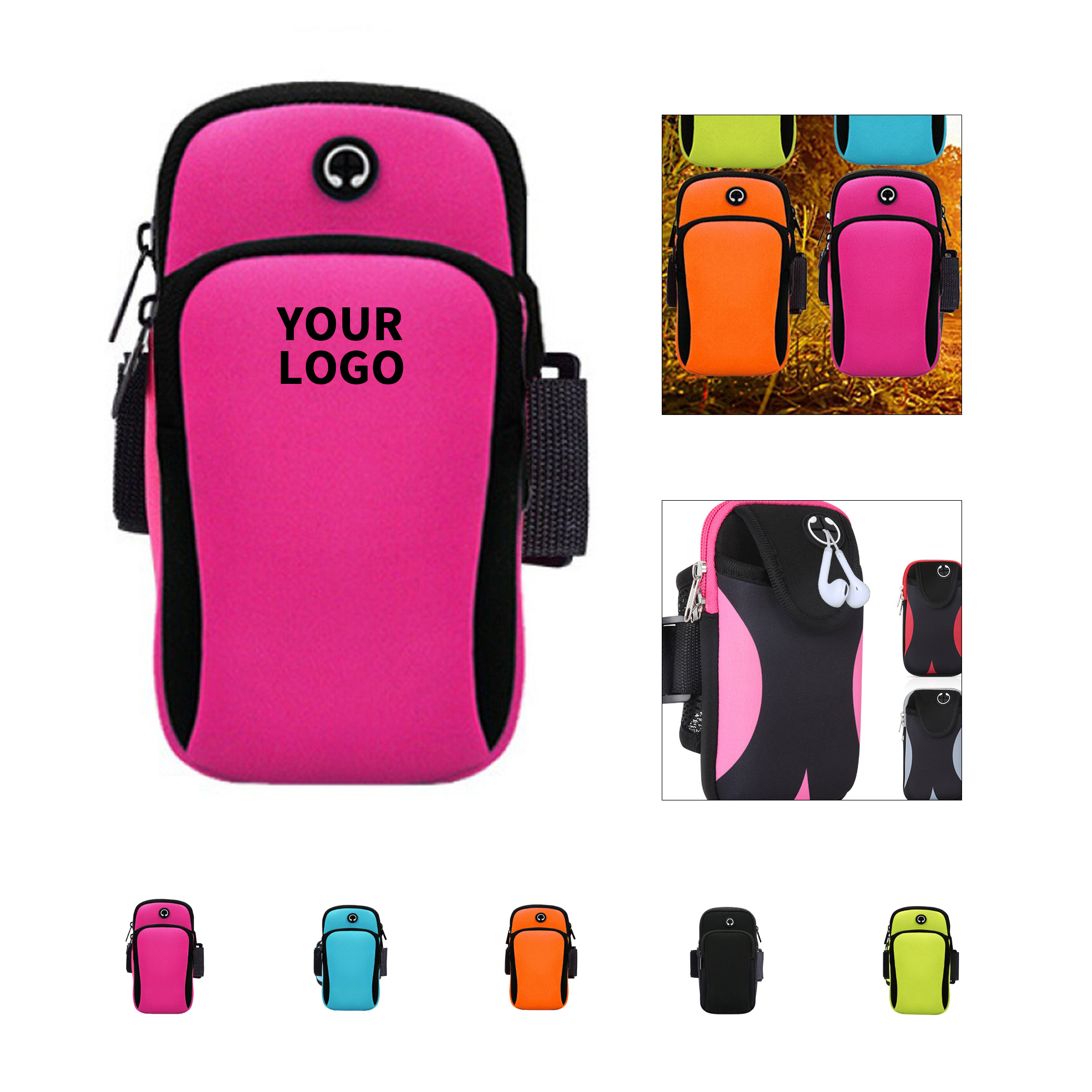 Outdoor Sports Cell Phone Armband Adjustable Fit 10