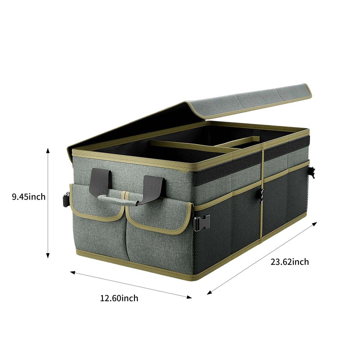 Foldable Car Storage Box with Compartments 2