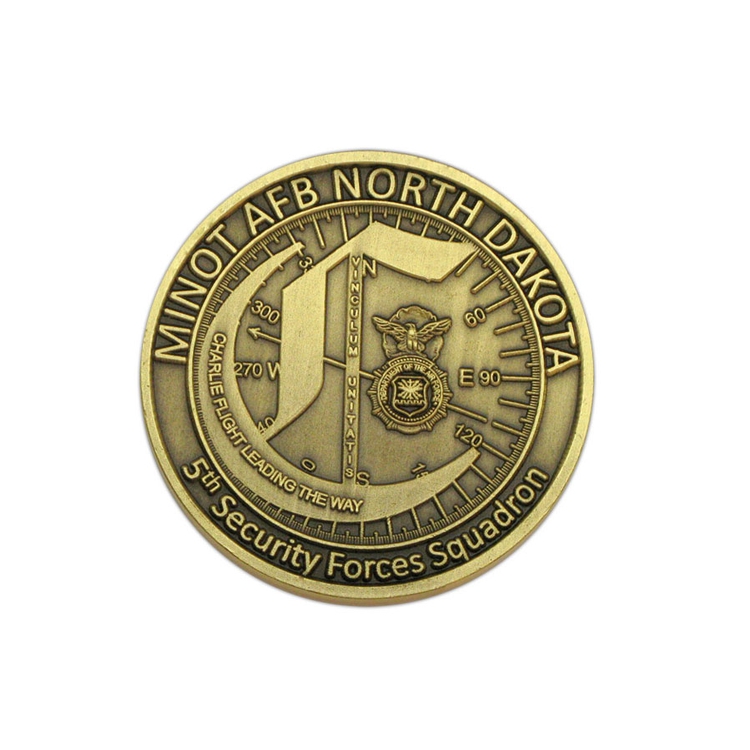 1.5" Brass Challenge Coin (No Color Fill) 4