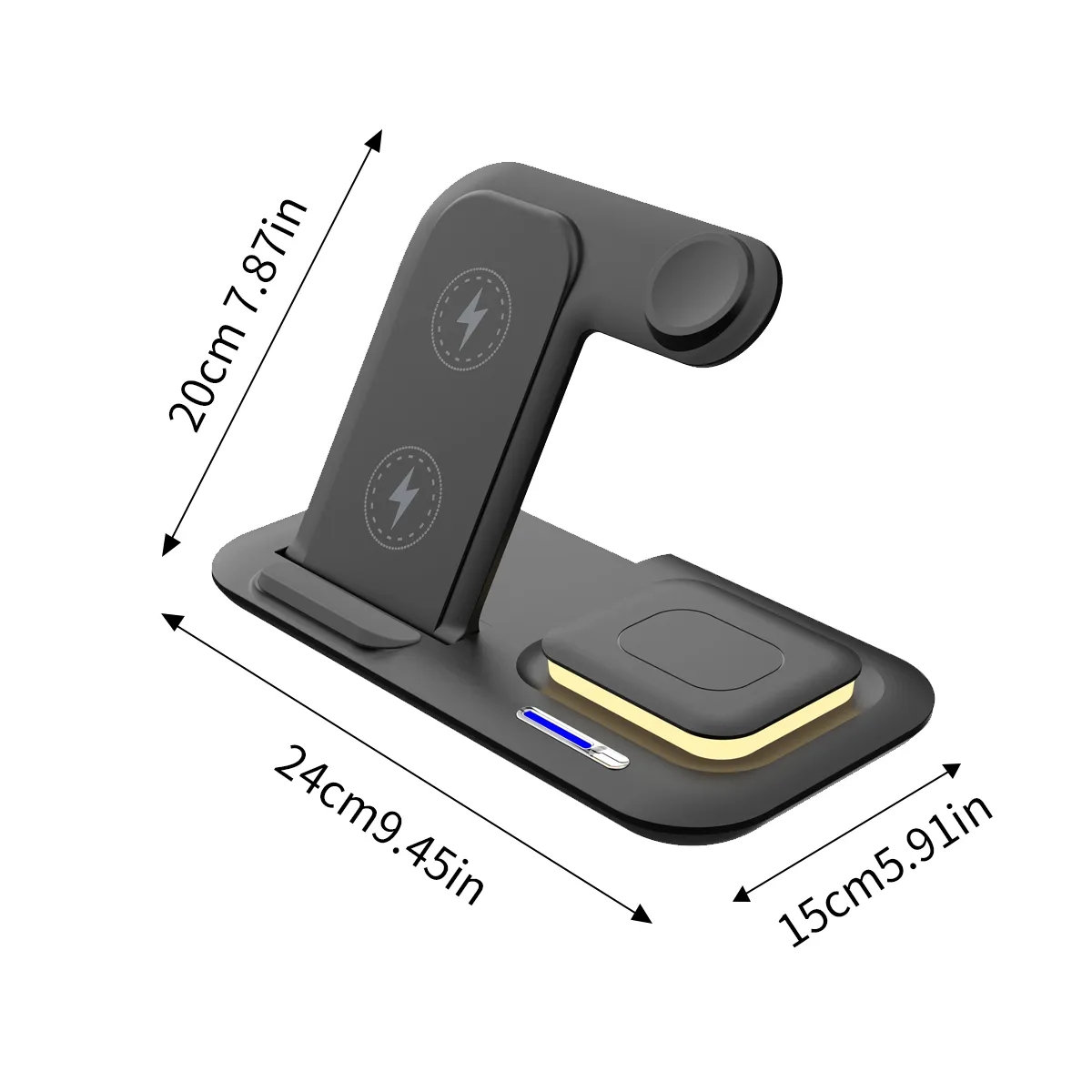 3-in-1 15W Wireless Charging Station For Phone Watch Earphone 4
