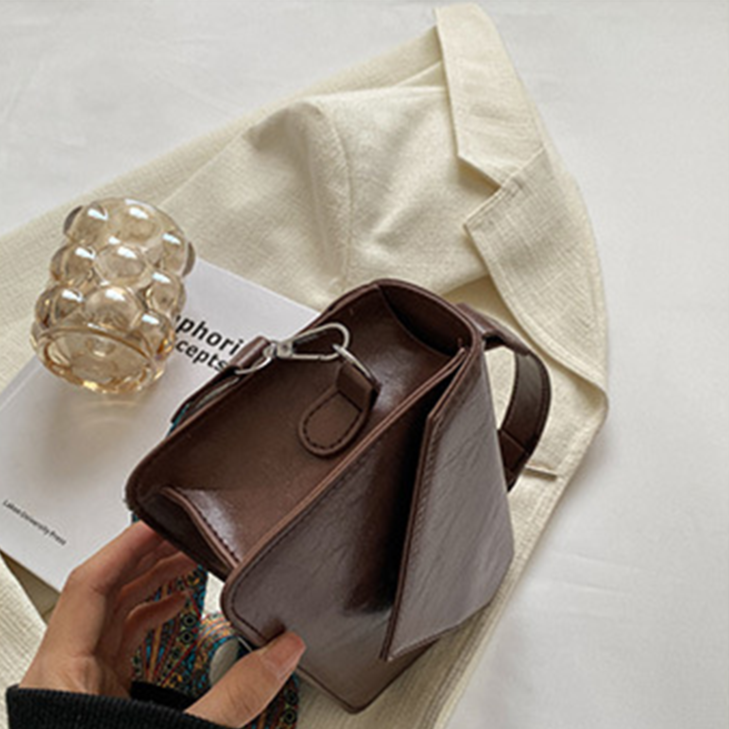 PU Leather Lightweight Tote Bag 8