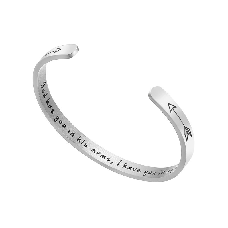 Steel Open Bracelet- Silver 5