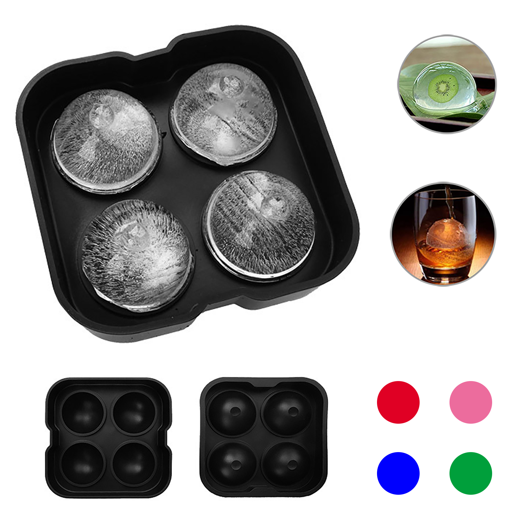 Reusable Sphere Ice Ball Maker with Lid Mold 1