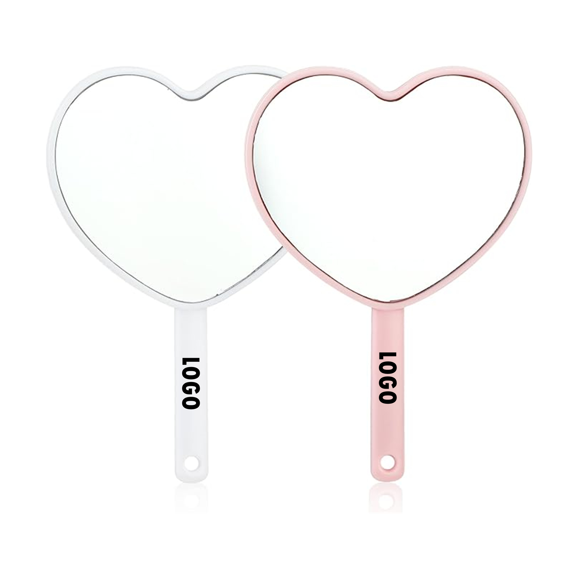 Heart-Shaped Handheld Mirror