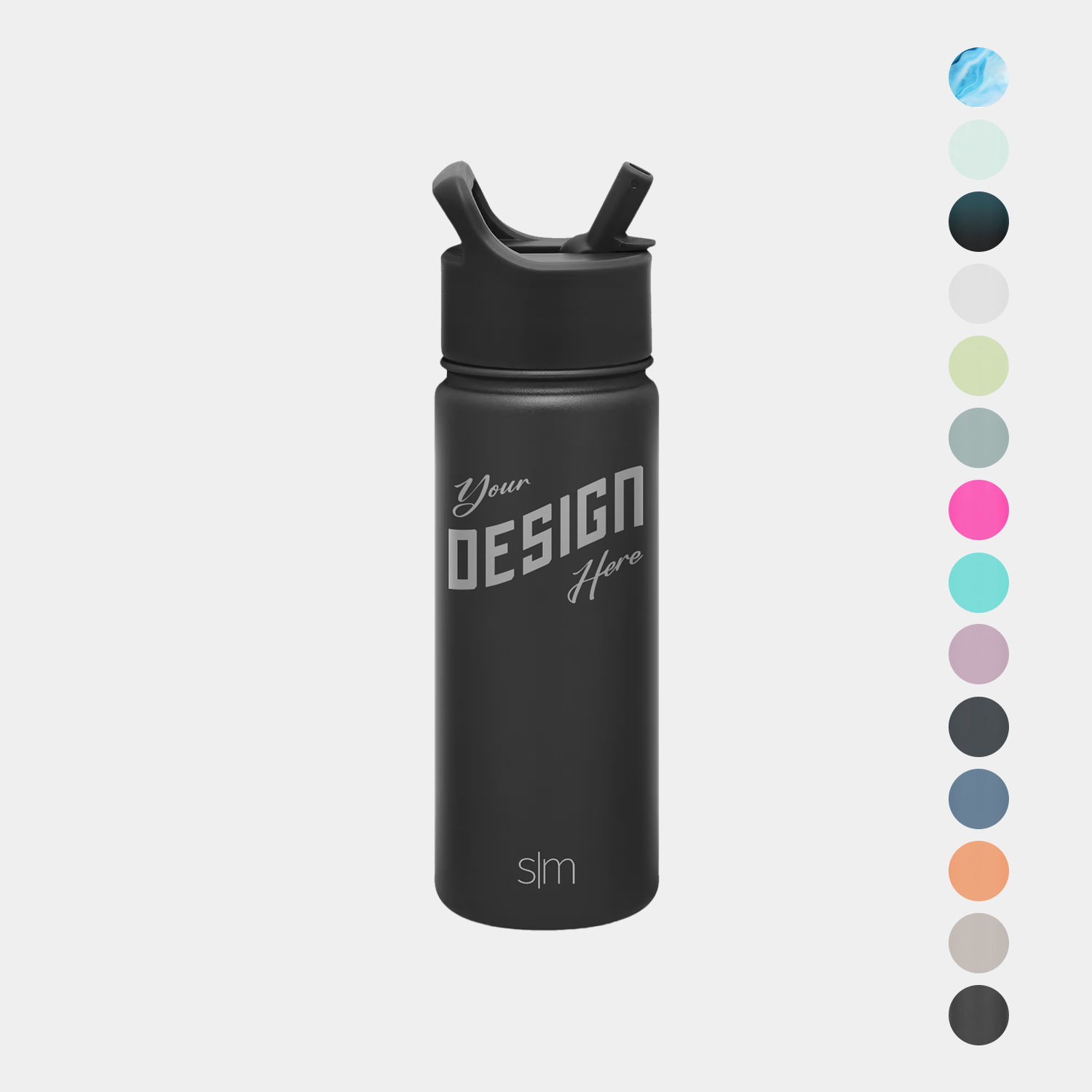 18 oz Simple Modern® Stainless Steel Double-Walled Insulated Summit Water Bottle with Straw Lid 6