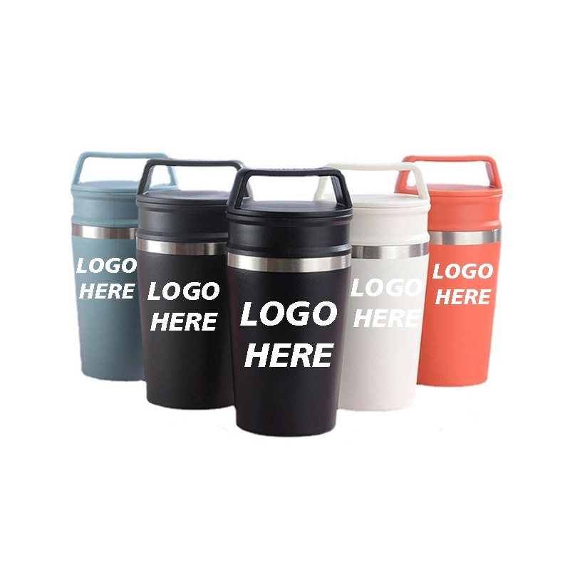 Custom 12 oz Stainless Steel Travel Mug With Handle 14