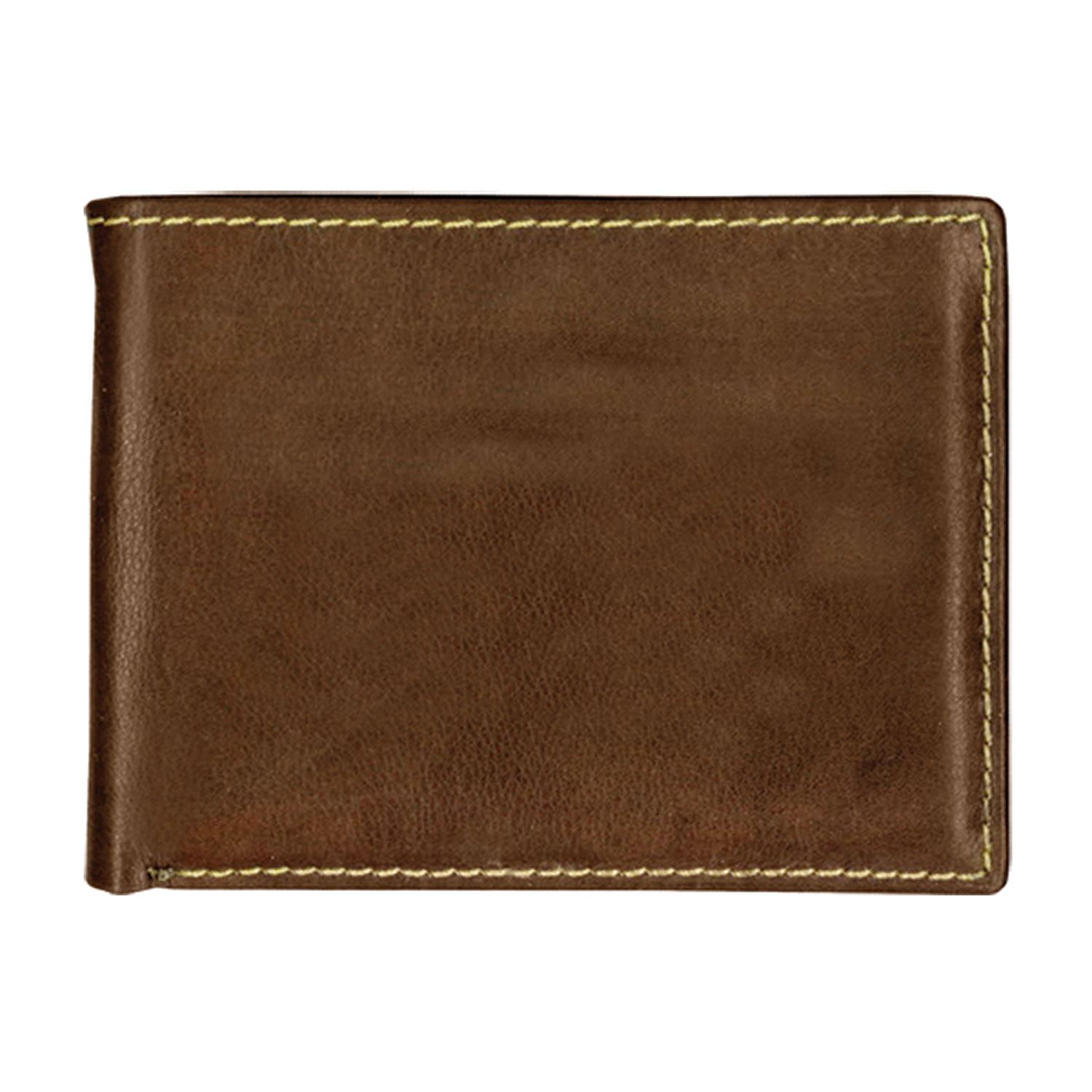 Andrew Philips® Leather Contrast Stitch Billfold Wallet 5