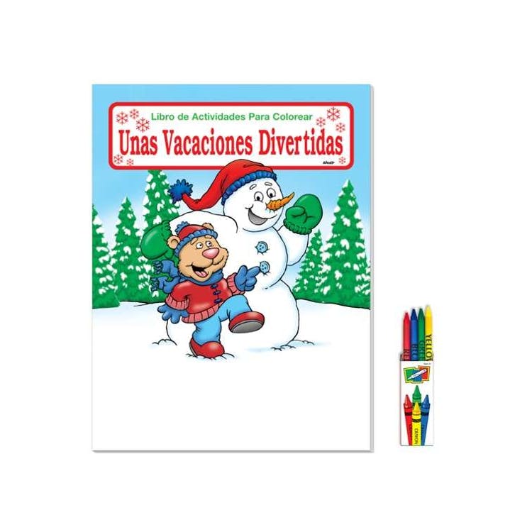 Holiday Fun Coloring & Activity Book with Crayons in Spanish 2