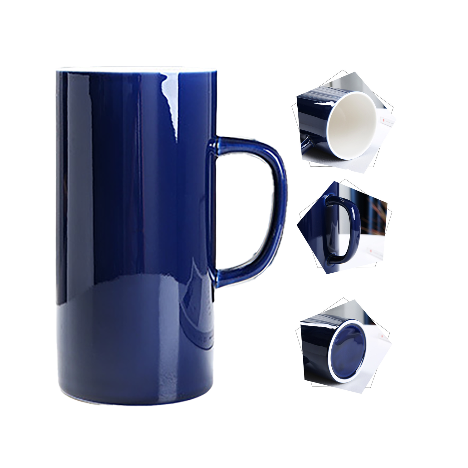 40.5oz Tall Ceramic Mug Large Capacity Straight Design 5
