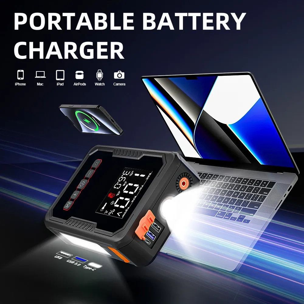 4-in-1 Smart Air Pump and Car Battery Jump Starter 2