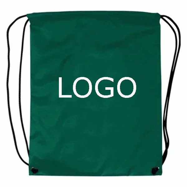 210d Polyester Promotional Drawstring Backpack 13.4" x 17.7" 9