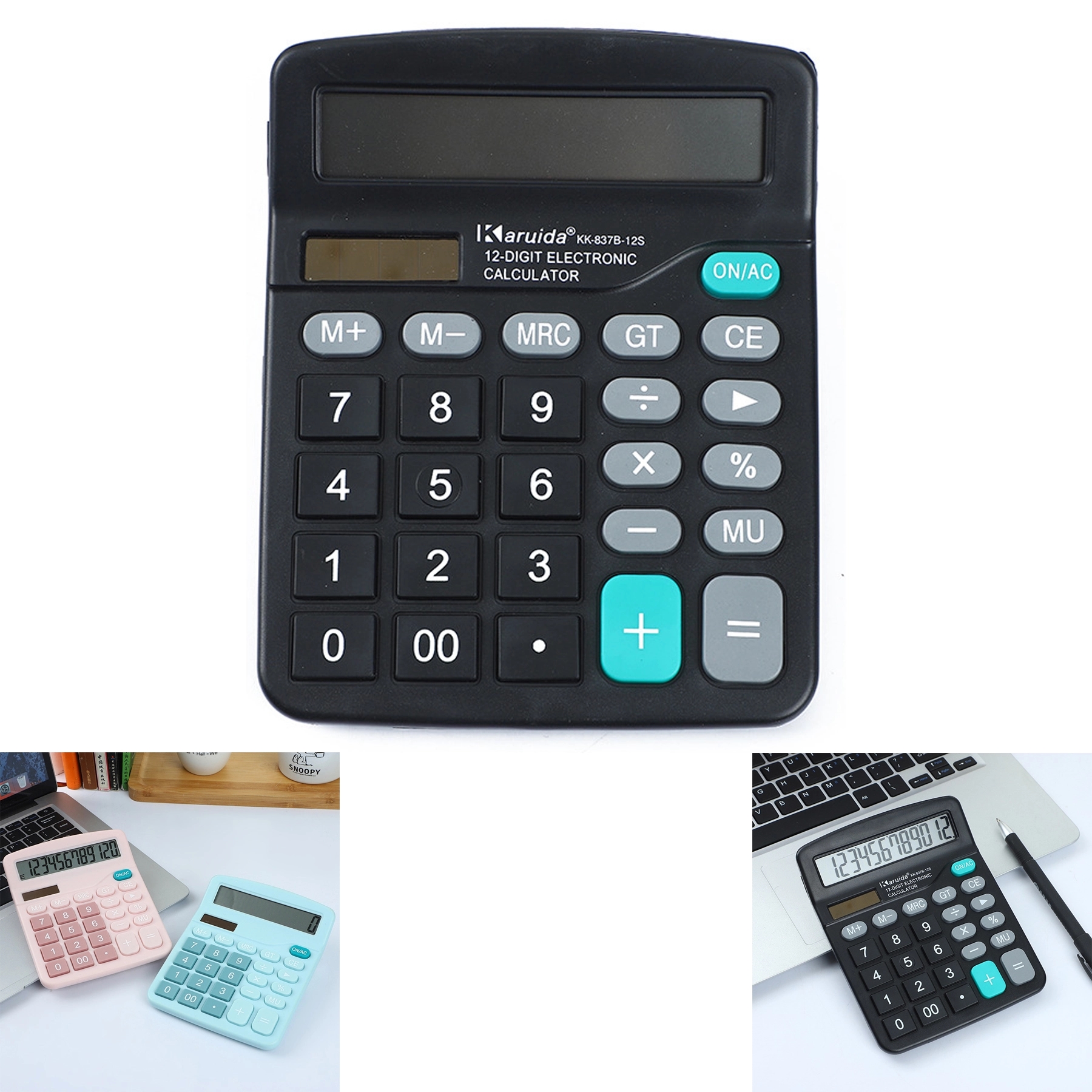 Solar And Battery Dual Power Desktop Calculator 12 Digit 1