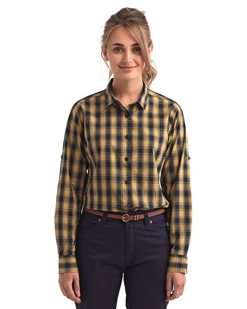 Women's Mulligan Check Cotton Dress Shirt - RP350 18