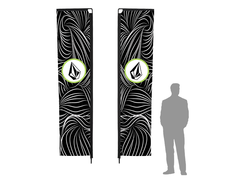 13ft Double Sided Banner Flag w/ Pole 1