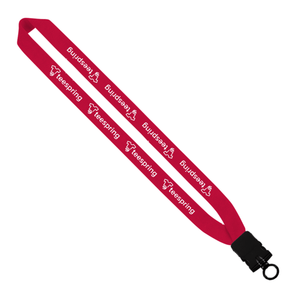 1" Cotton Lanyard with Plastic Snap-Buckle Release & O-Ring 18