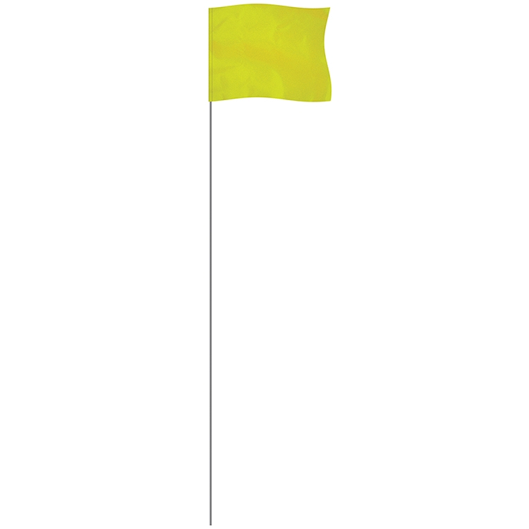 Lime 4" x 5" Marker Flag on a 21" Wire 3