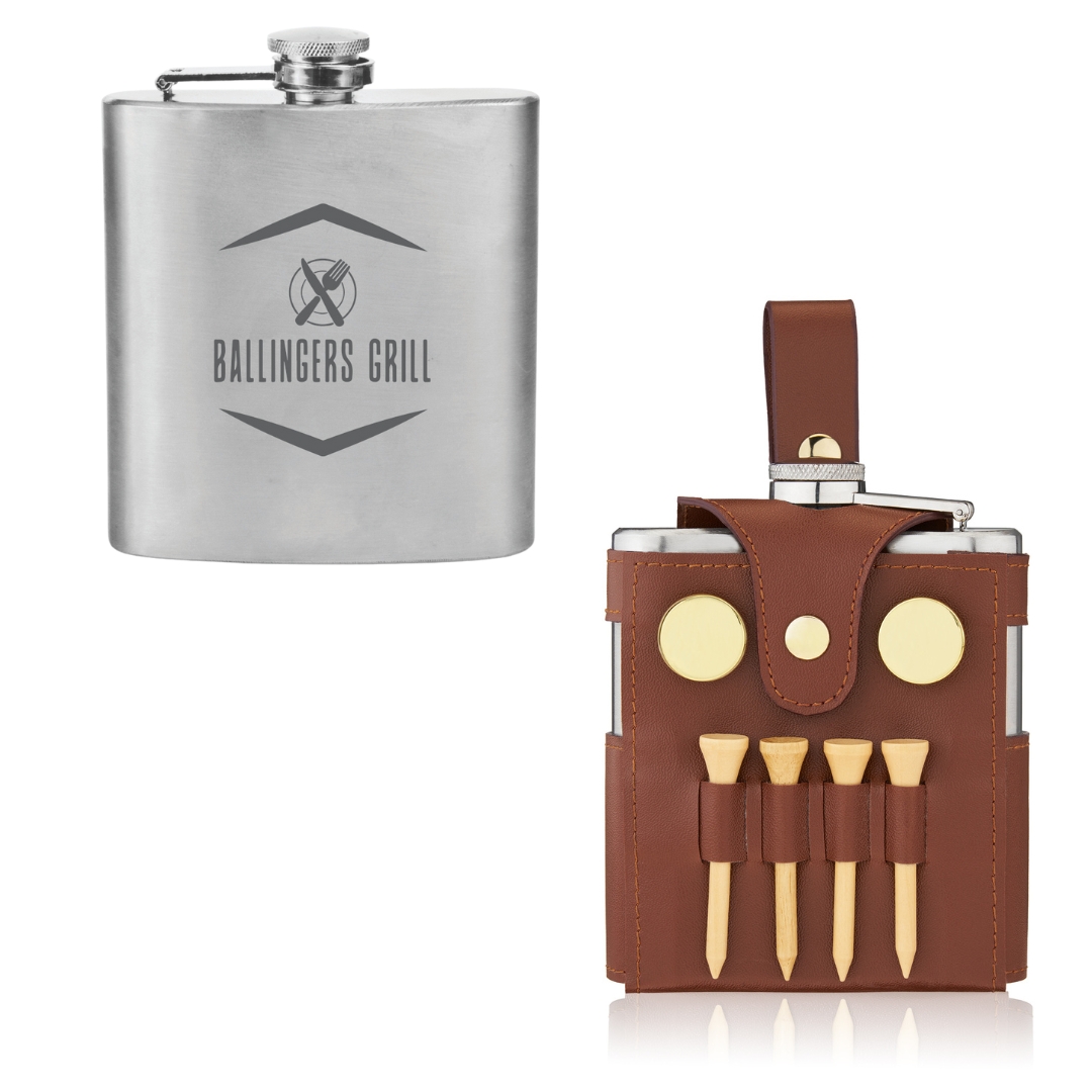 True® Golfer's Flask and Accessory Set
