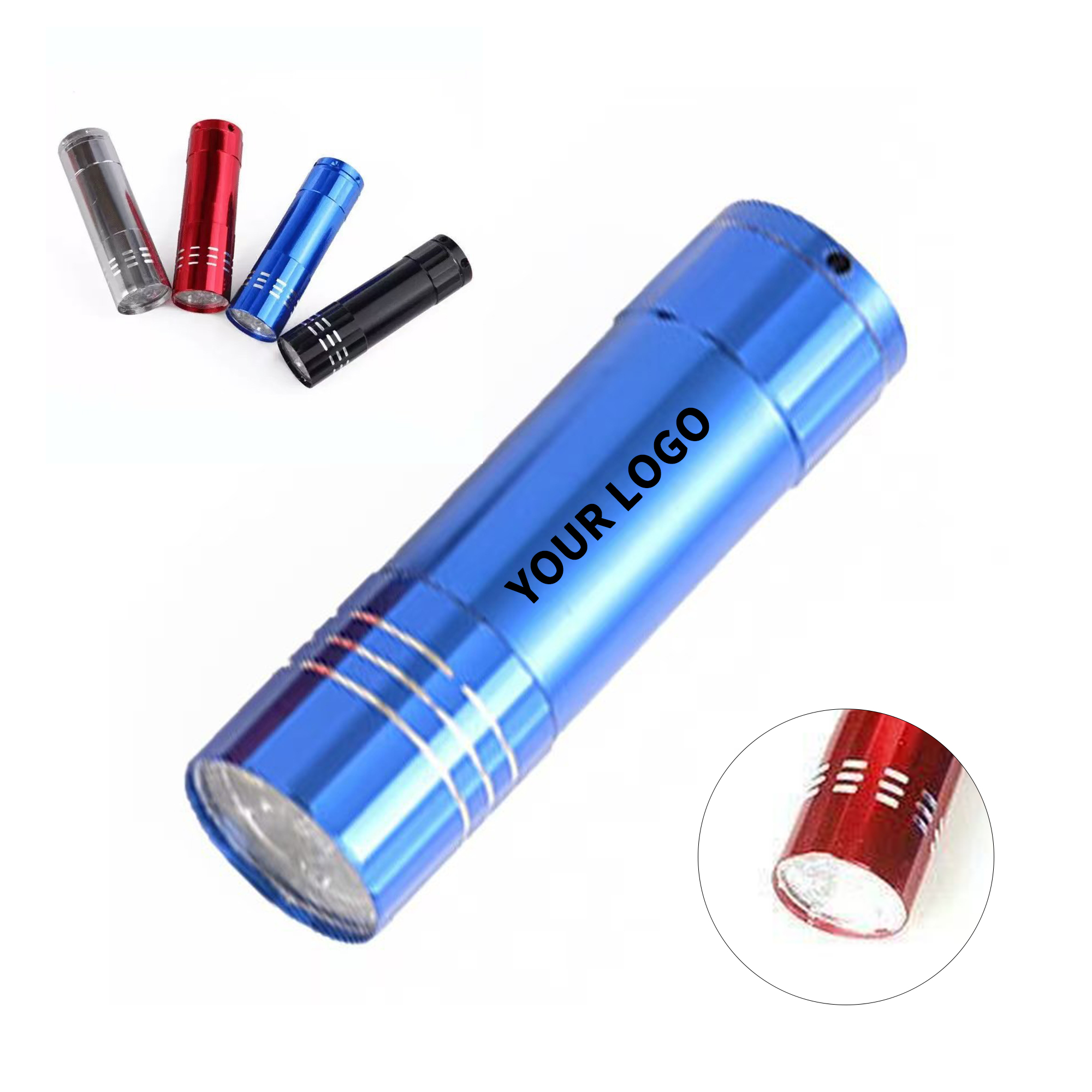Aluminum Alloy Flashlight Nine LED Bead Design 5