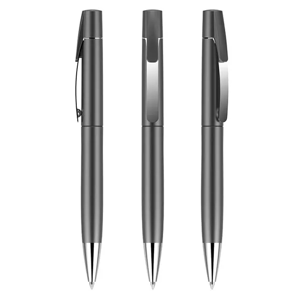 Plastic Ballpoint pen with metal clip 1
