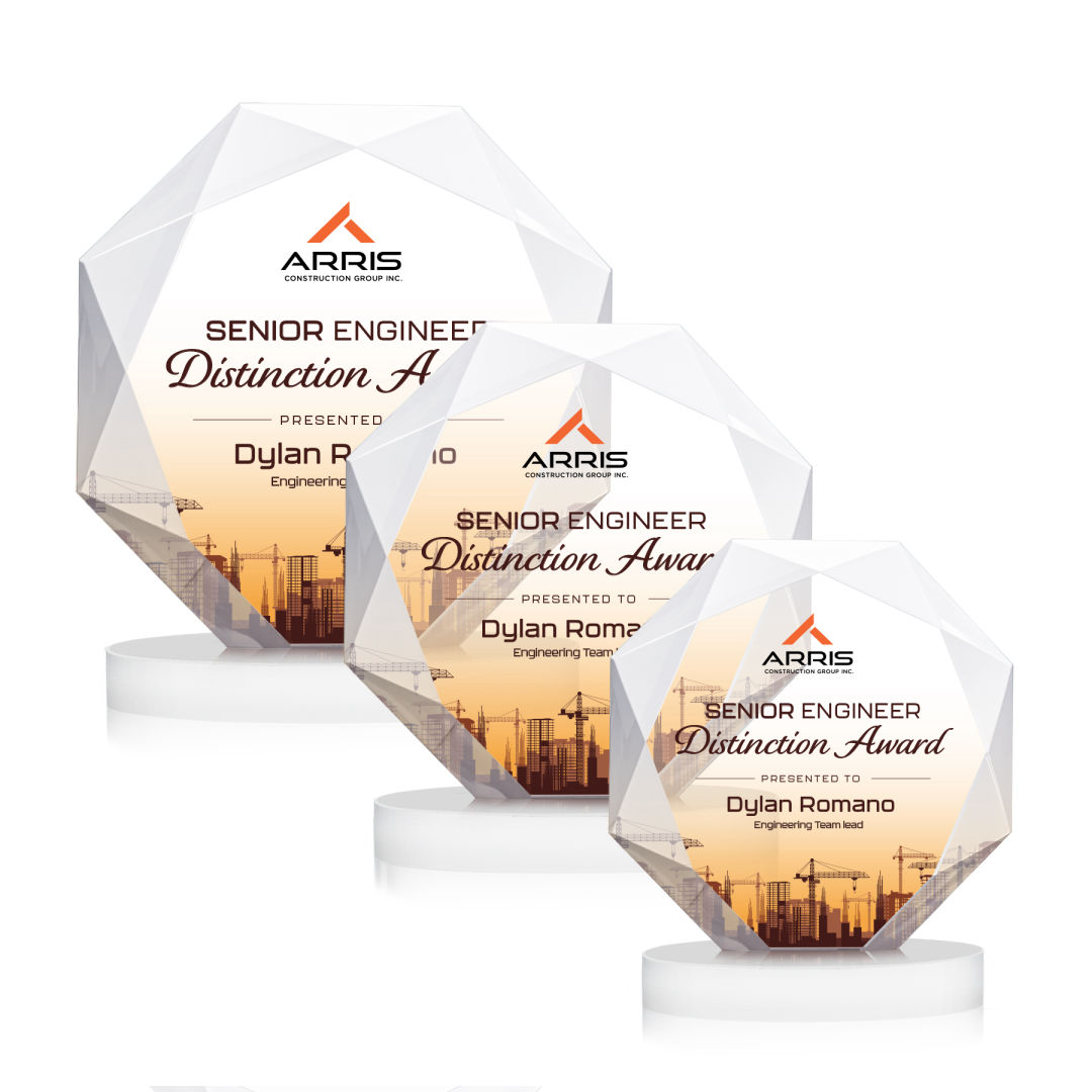 Kitchener VividPrint™ Award on Alberton Base - White 6