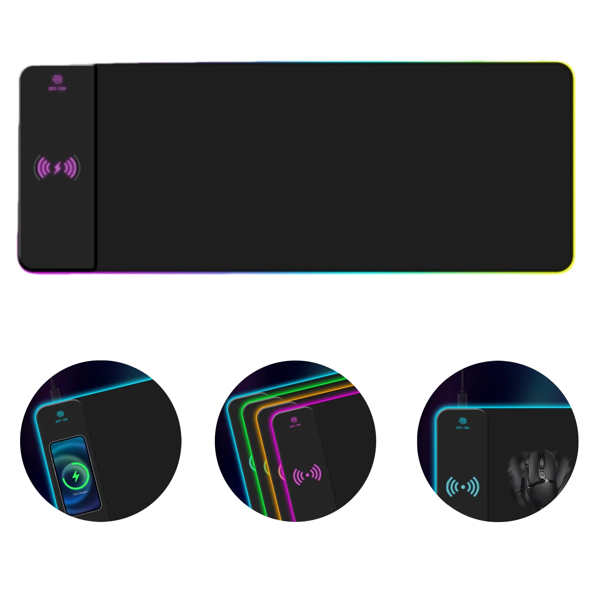 Wireless Charging Mouse Pad With RGB Luminous Effect 4
