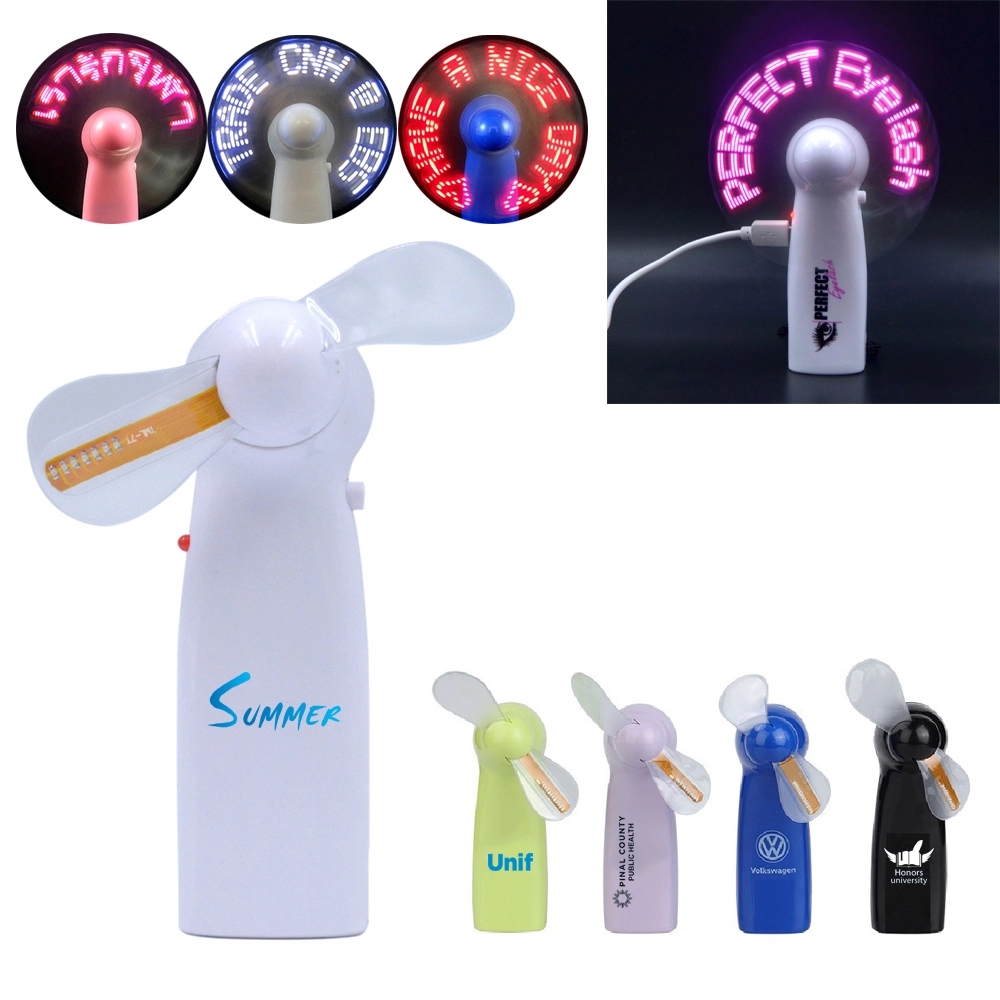 Custom Flashing LED Handhold Fan 2