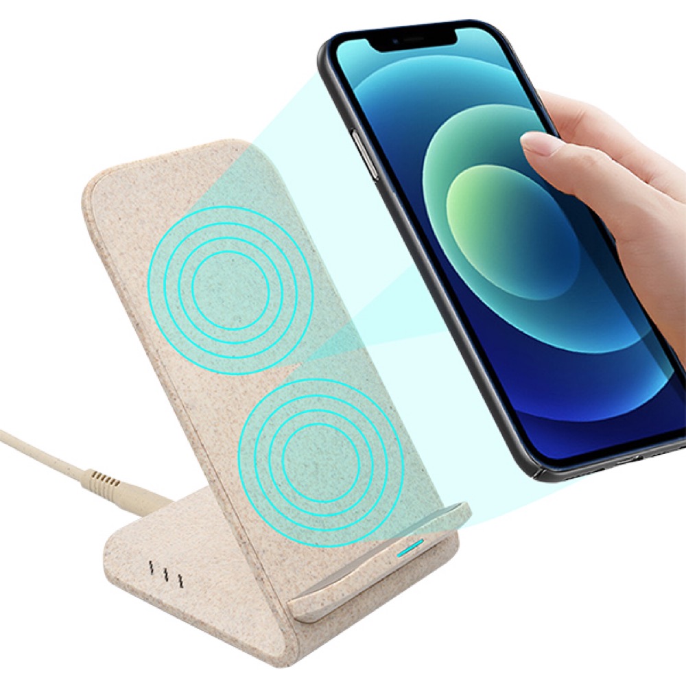 Wheat Straw Fast Wireless Charging Phone Stand 5