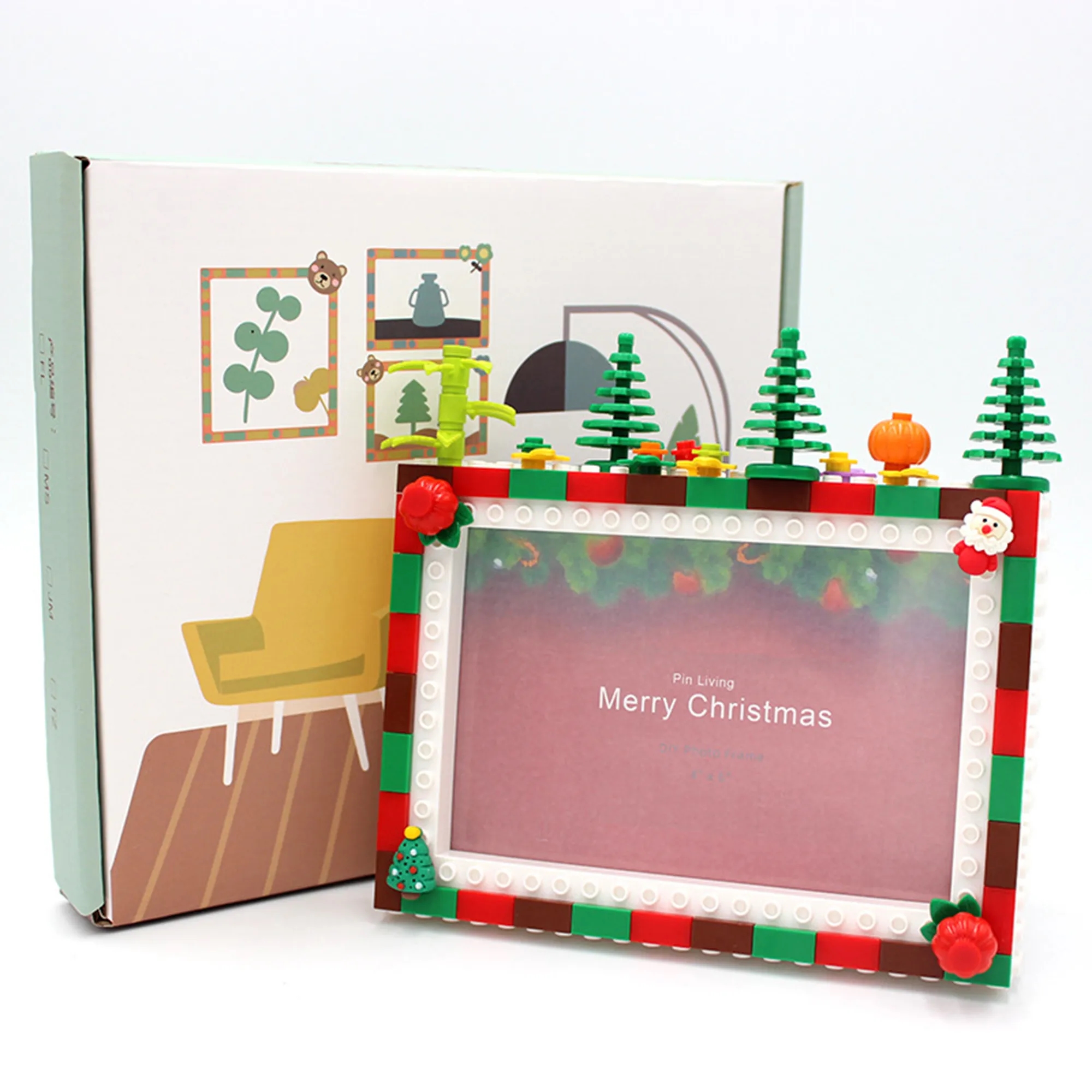 Holiday Calendar Punch Out DIY Building Block Picture Frame 5