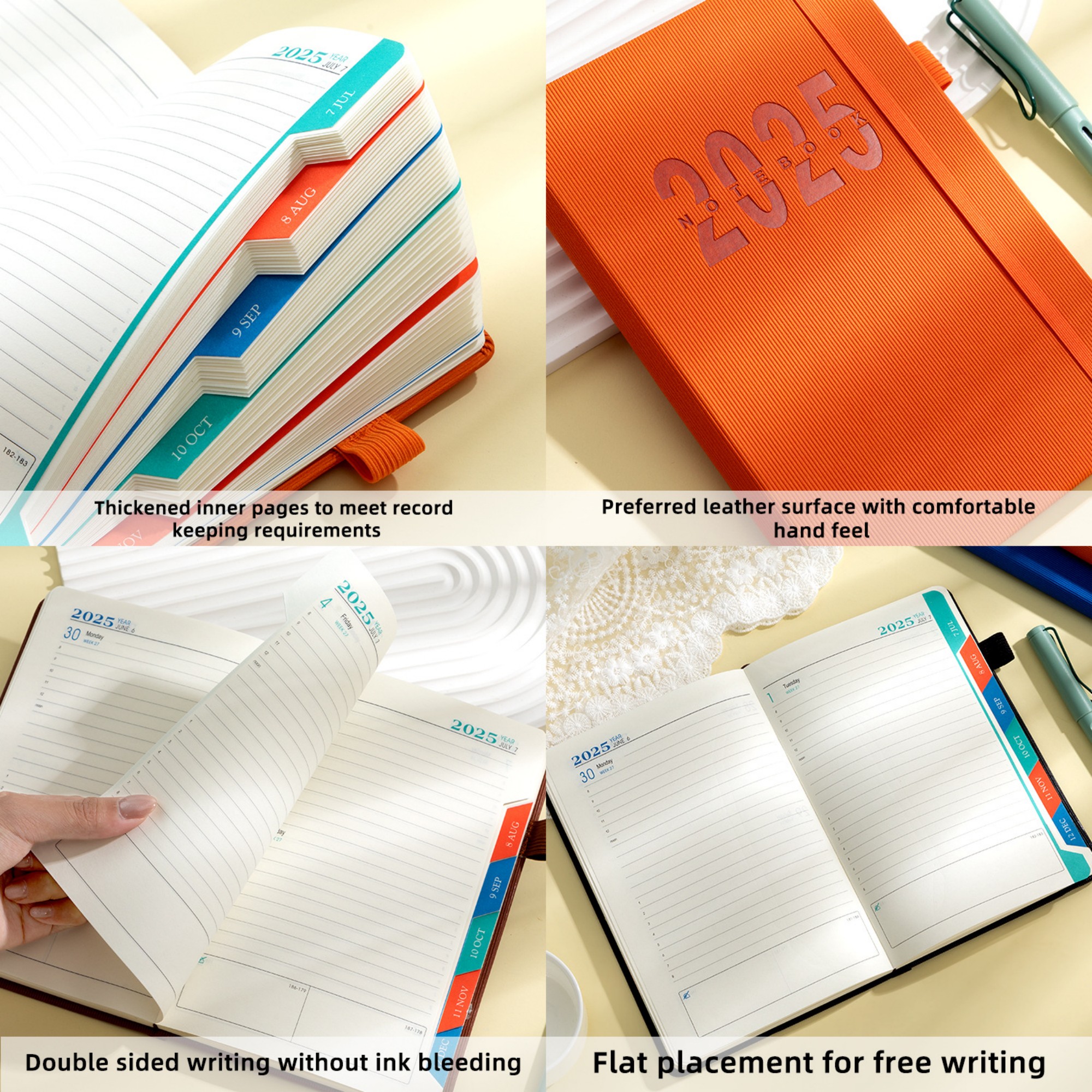 2025 Jan - Dec 5.8" x 8.4" A5 Bandaged Daily Planner 5
