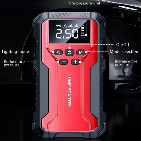 4 in 1  Multi-function Car Jump Starter with Air Compressor 5