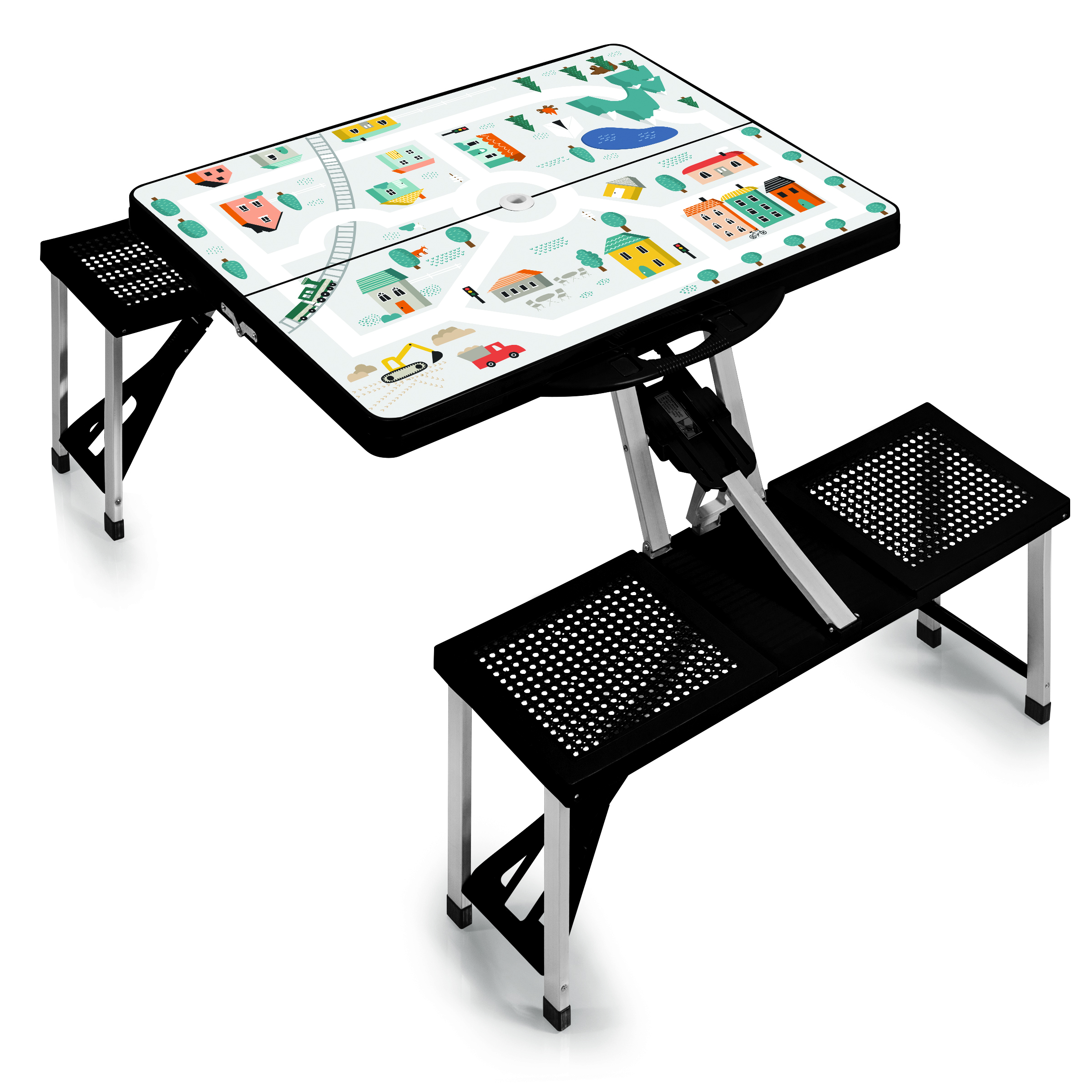 Picnic Table Portable Folding Table with Seats 3