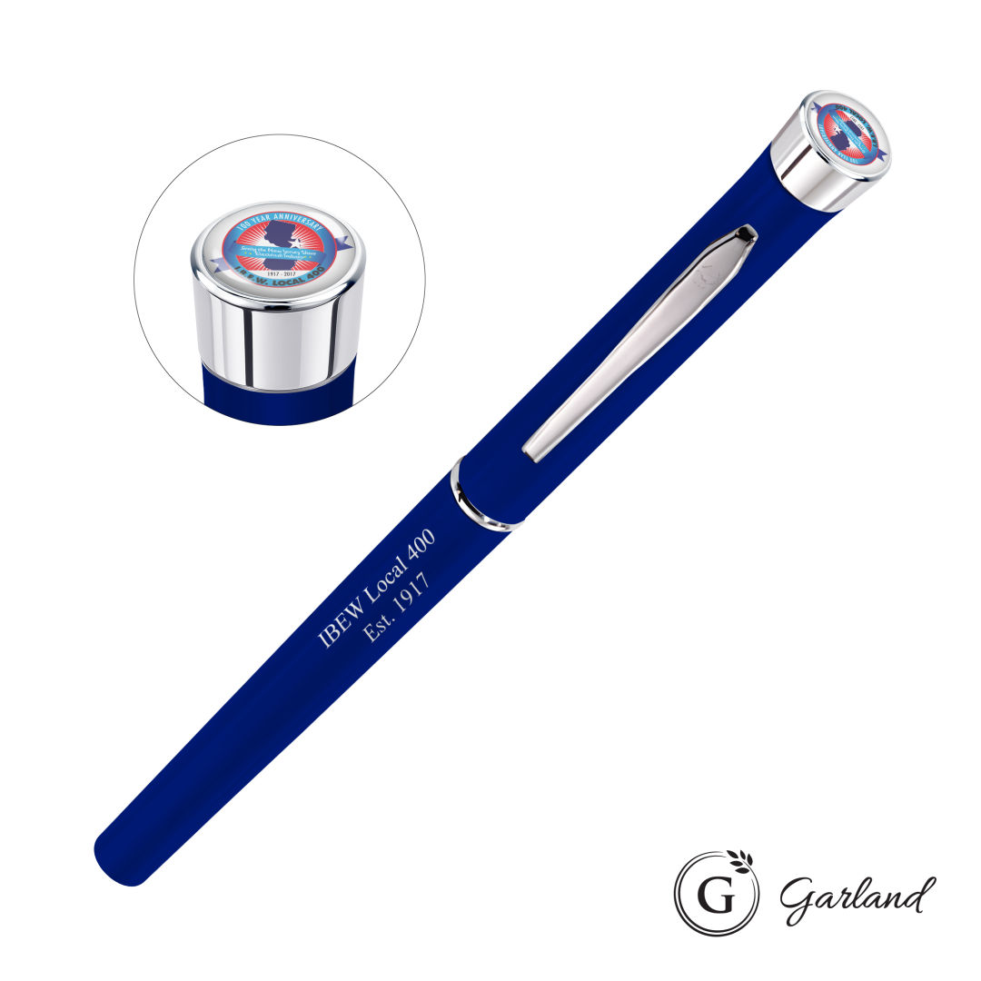 Garland® Color Matte Custom Rollerball Pen - Chrome 10