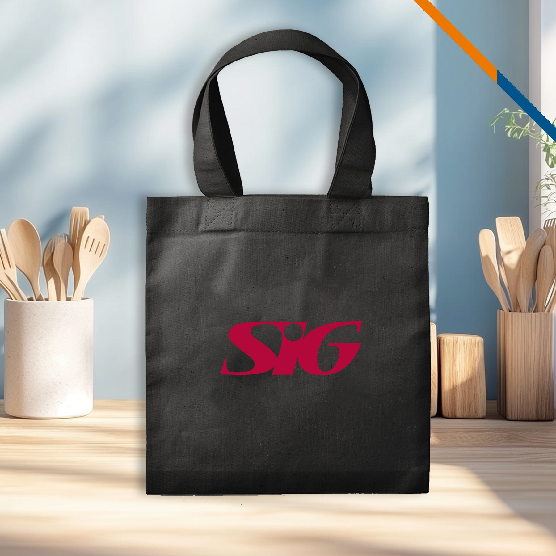 GiftSip Mini 4 OZ. Cotton Gift Bag, custom tote bag with logo imprint 4