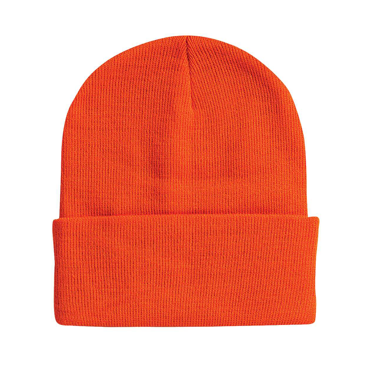 Solid Cuffed Beanie w/ Sewn Woven Patch 4