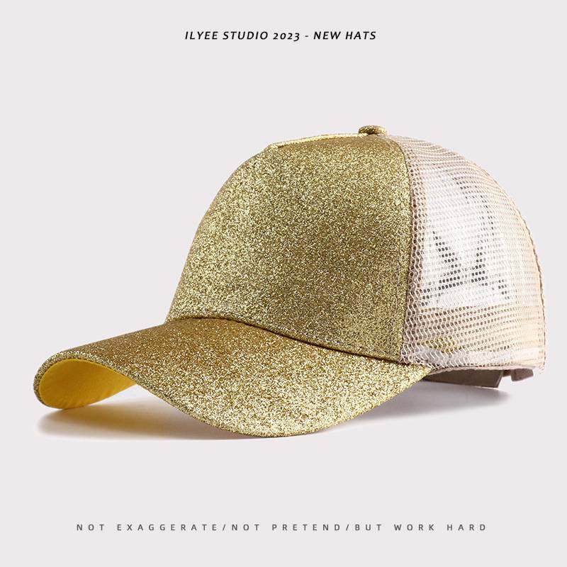 Summer Fashion Sequin Mesh Baseball Cap 1