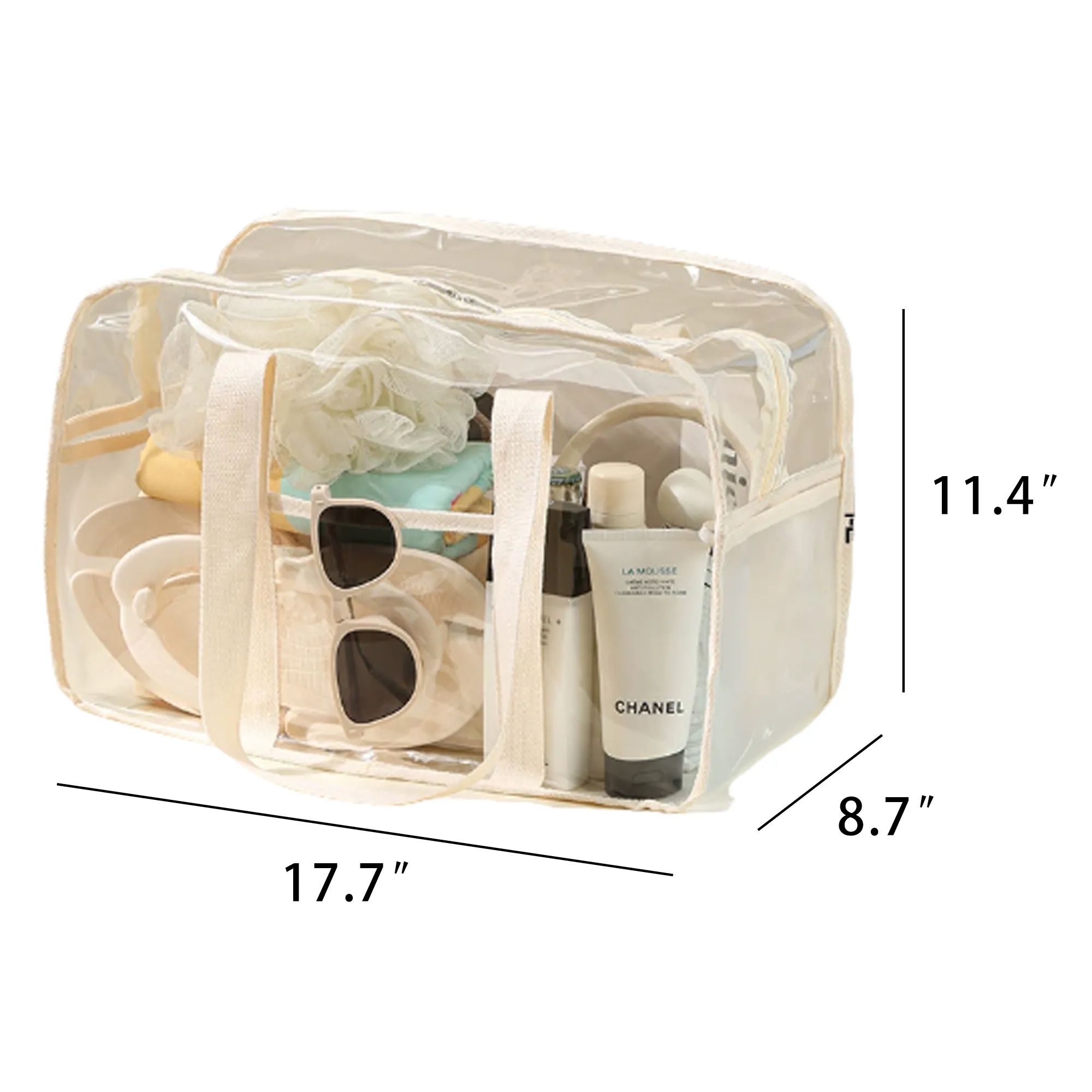 Large Beach Tote Clear Bag 3