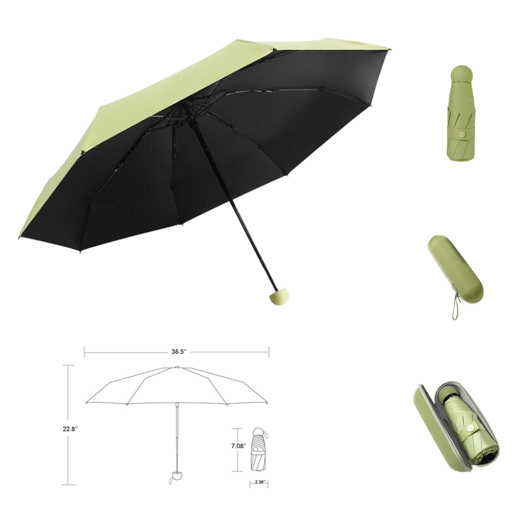8K And UPF 50+ Foldable Pocket Parasol 2