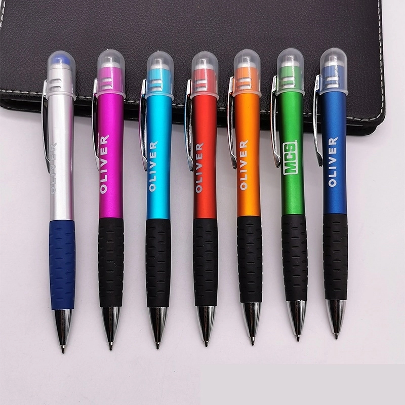 LED Light Pen with Laser Logo and Stylus Touch 3