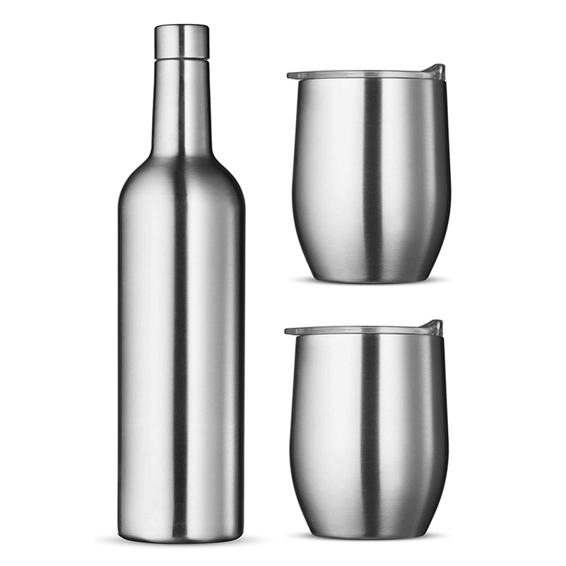 Vacuum-Insulated Wine Gift Set, 500Ml And 350Ml Wine Tumblers Stainless Steel Vacuum 1