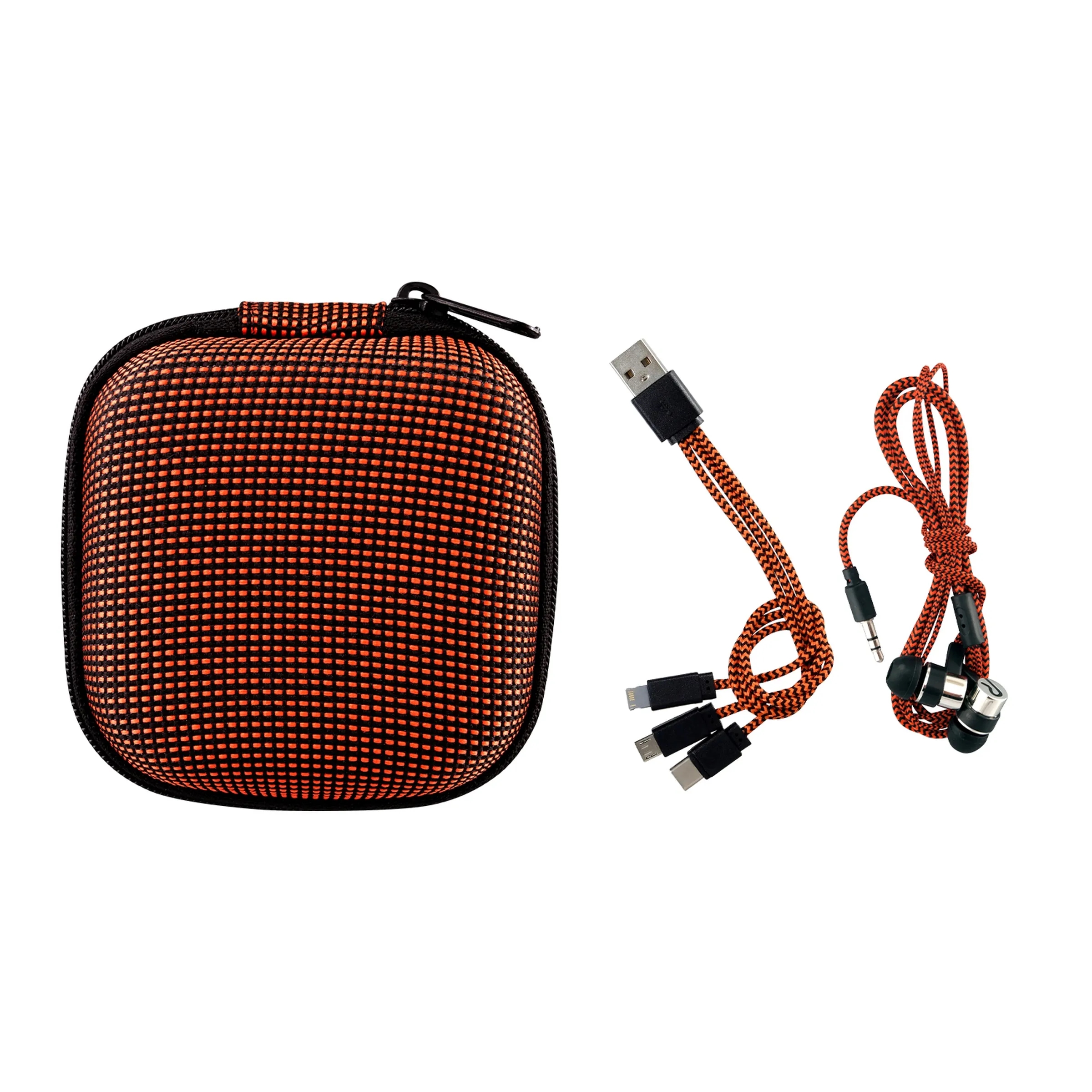 TEXTURED CHARGING CABLE EAR BUD KIT 6